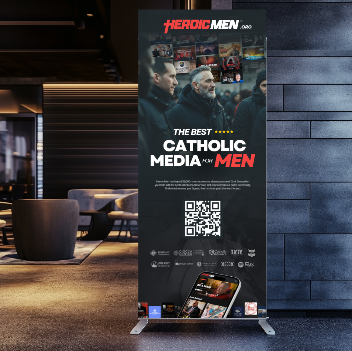 HEROIC MEN Banner: Best Catholic Media for Men