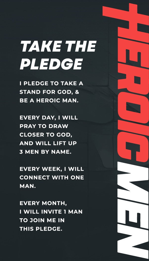 HEROIC MEN PLEDGE CARD